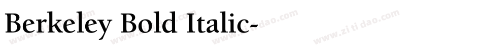 Berkeley Bold Italic字体转换